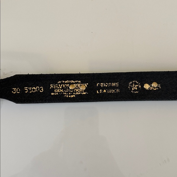 Silver Creek Black Leather Western Belt with Desert Animals 90’s Vintage Size 30 - Picture 9 of 16